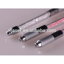 Crystal Microblading Pen Cor Rosa para Maquiagem Permanente Manual Todas as agulhas Fit Permanent Makeup Hand Tool